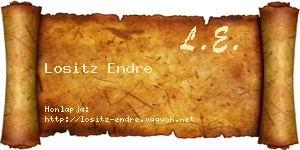 Lositz Endre névjegykártya
